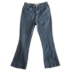 Lexi Jeans Women's Size 14 Dark Blue Boot Cut White Bling Embroidered Pocket‎